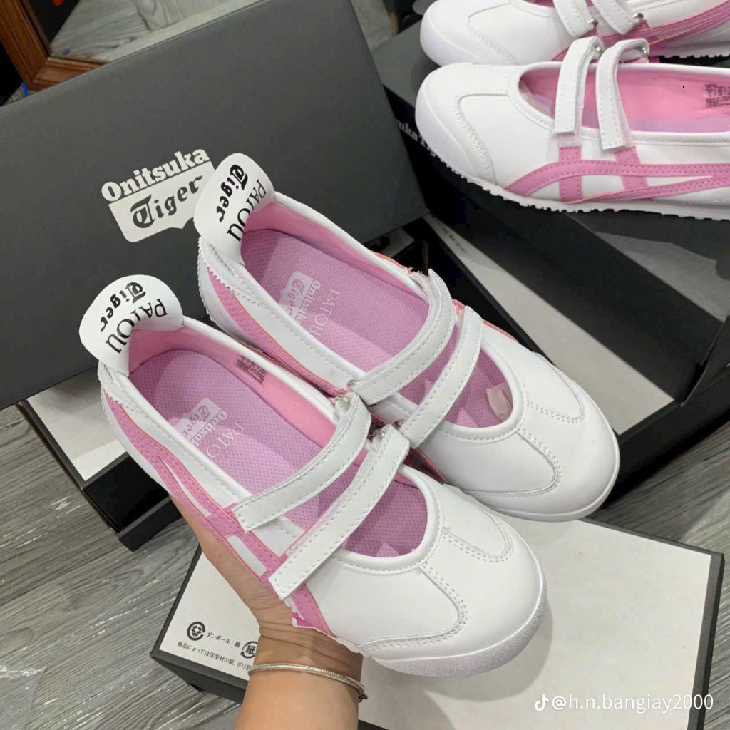 Giày Ballet thể thao tiger patou Sandal Sneaker Onitsuka Tiger dáng Mary Jane Báo Hồng Thời Trang Mù