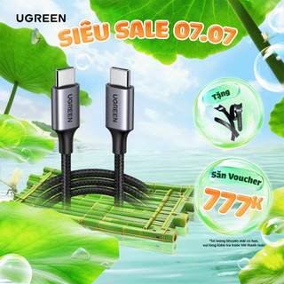 Cáp sạc truyền dữ liệu usb c ugreen pd 60w 3a | truyền 480mbps | dây bện nylon | bảo hành 18 tháng 1 đổi 1