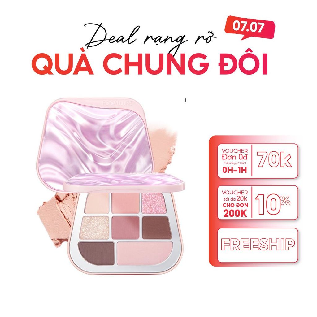 {MUA 2 GIẢM 12%]Bảng Phấn Mắt FOCALLURE Chính Hãng 8 màu– Nhũ Ánh, Mịn Mượt, Giữ Màu Suốt Ngày
