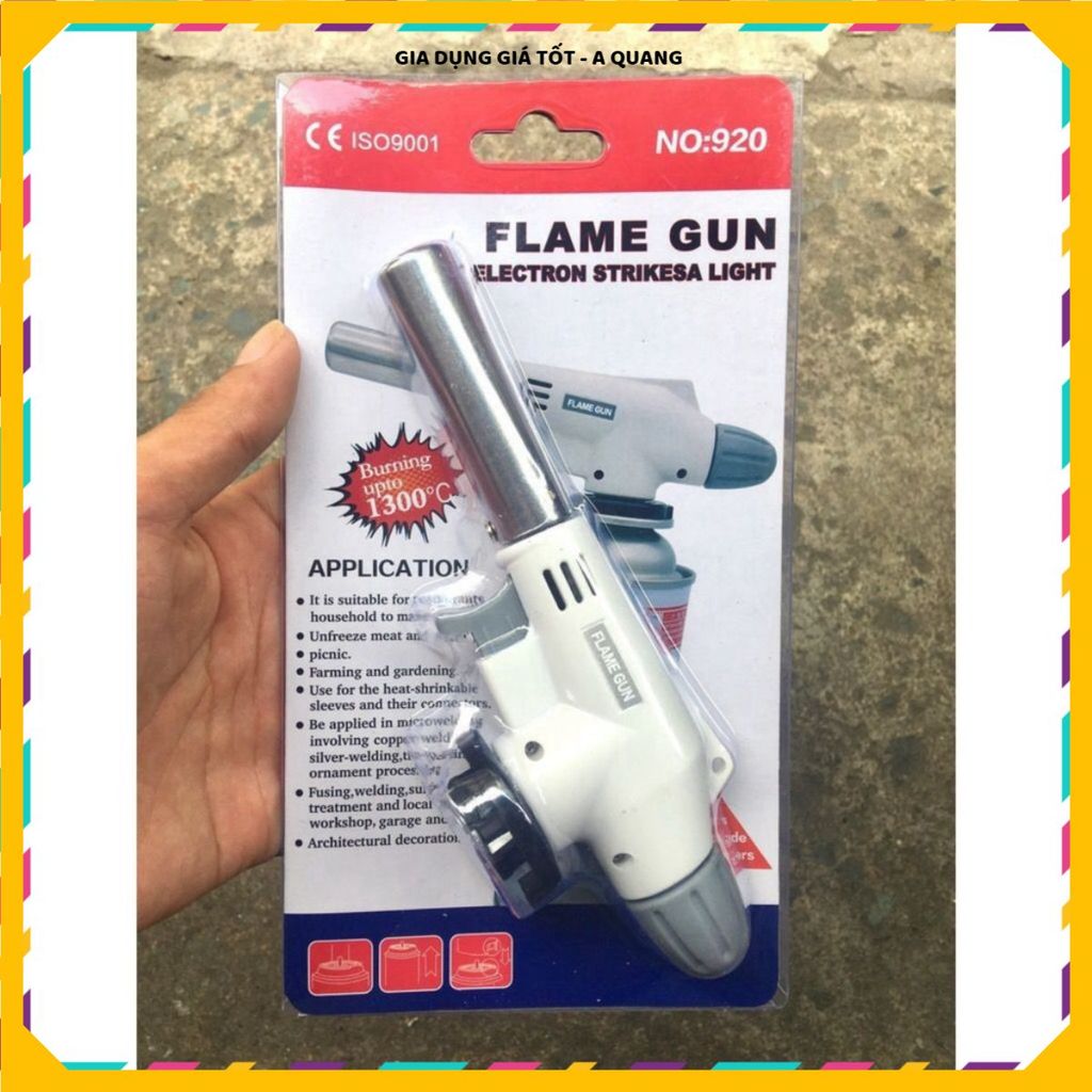 ĐẦU KHÒ GAS TRẮNG MINI CẦM TAY FLAME GUN. Tự Động Đánh Lửa. Nhập Khẩu Cao Cấp Đài Loan. Nhóm Củi Thu