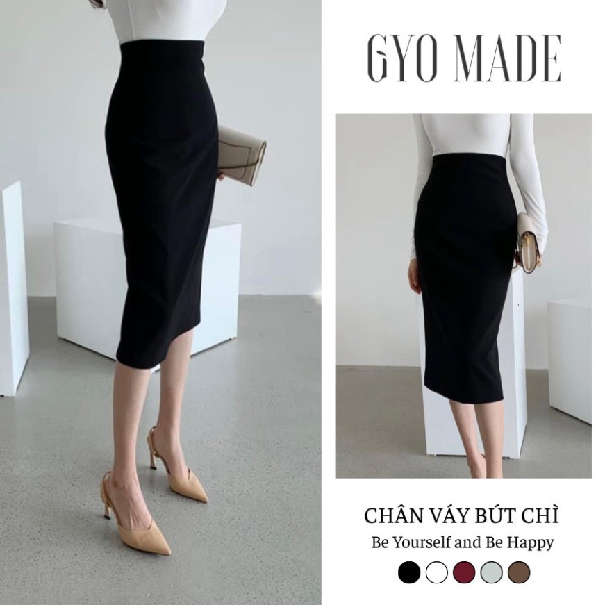 [ GYO MADE SALE XÓT KHO ] Chân váy bút chì GYOMADE® dáng dài công sở phong cách Hàn Quốc nhiều màu |