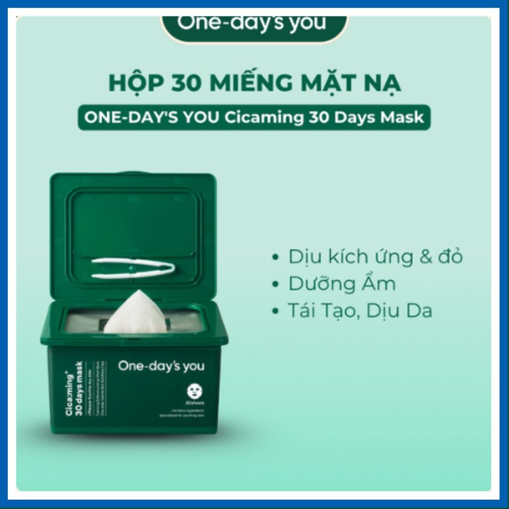 One day's you Mặt Nạ Giảm Mụn | Cicaming 30 Days Mask 30 Miếng | Clycos