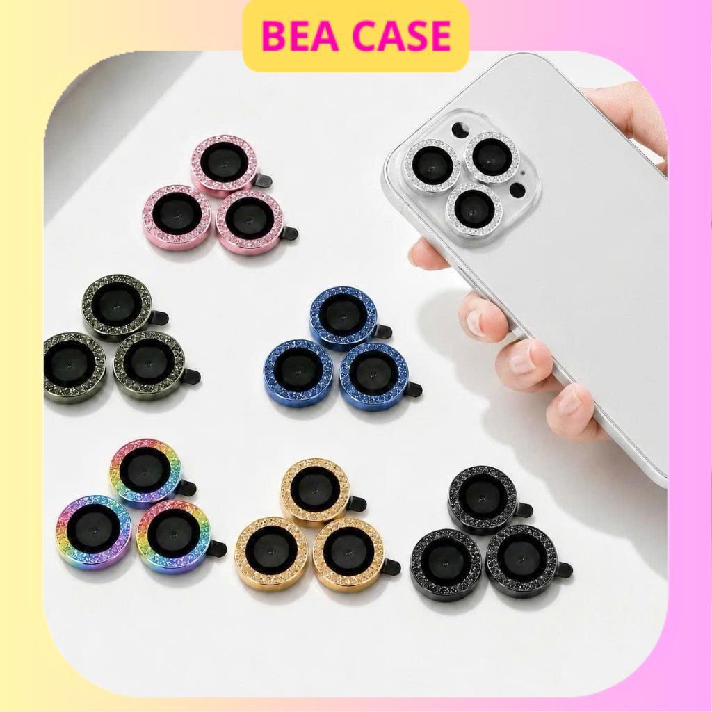 [Mắt Kim Tuyến Nhiều Màu] Mắt bảo vệ camera KIM TUYẾN kèm hộp 16/pro/plus/promax BEA CASE