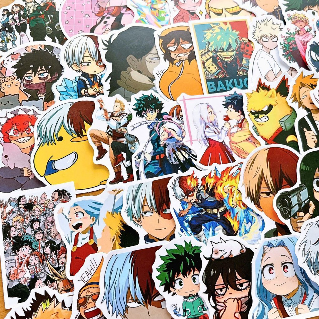 50 Sticker My Hero Academia Boku no Hero Academia Học Viện Anh Hùng hình dán chống nước trang trí