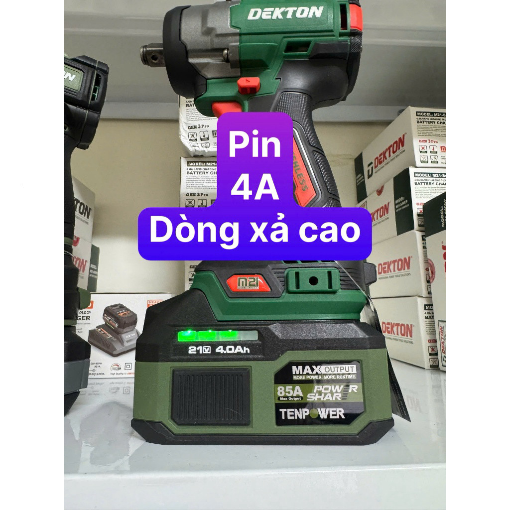 Máy pin 4A-DEKTON- M21-B4085PROMAX / M21-B4085PLUS - vật liệu cao cấp chống va đập- thông dụng phổ t