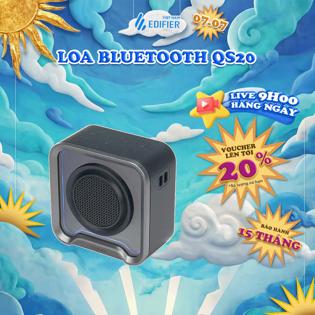 Loa Bluetooth Di Động 6.0 EDIFIER QS20 - Đến 12H Chơi Nhạc - Công Suất 6W - Chế Độ Âm Thanh Da Dạng - 15 Tháng Bảo Hành | BigBuy360 - bigbuy360.vn
