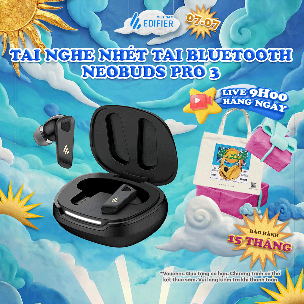 Tai Nghe Bluetooth Chống Ồn EDIFIER NEOBUDS PRO 3/NEOBUDS SERIES - Âm Thanh Hi-Res - Pin Đến 36H - 15 Tháng Bảo Hành