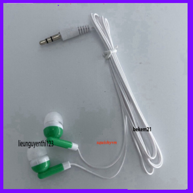 Tai Nghe Nhét Tai Jack 3.5mm Chống Ồn, Nút Đệm Tiện Lợi, Dùng Cho Laptop, Android, iOS, 6 Màu