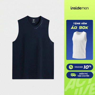 [MUA 2 TẶNG 1] Áo Ba Lỗ Tanktop Nam Insidemen mềm mại, thấm hút tốt, thoáng khí ITL097AS0
