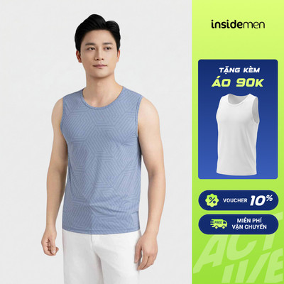 [MUA 2 TẶNG 1] Áo Tanktop Nam Insidemen tản nhiệt, thoáng khí, khô nhanh phù hợp thể thao ITL120AS0