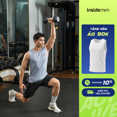 [MUA 2 TẶNG 1] Áo Ba Lỗ Nam Insidemen, Phong Cách Năng Động, Chất Liệu Bền Đẹp Vải Co Giãn Thoáng Mát ITL002MAH0