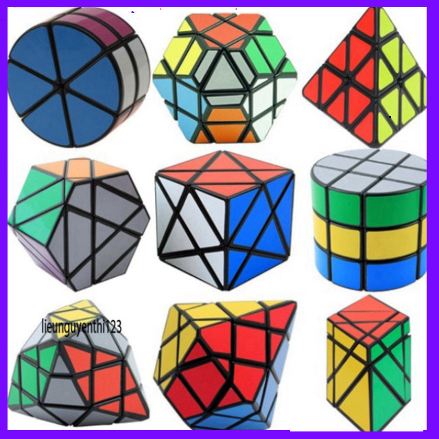 Bộ Rubik Carbon MoYu Meilong 2x2 3x3 4x4 5x5 Skewb Pyraminx Megaminx Square-1 Hình Tam Giác