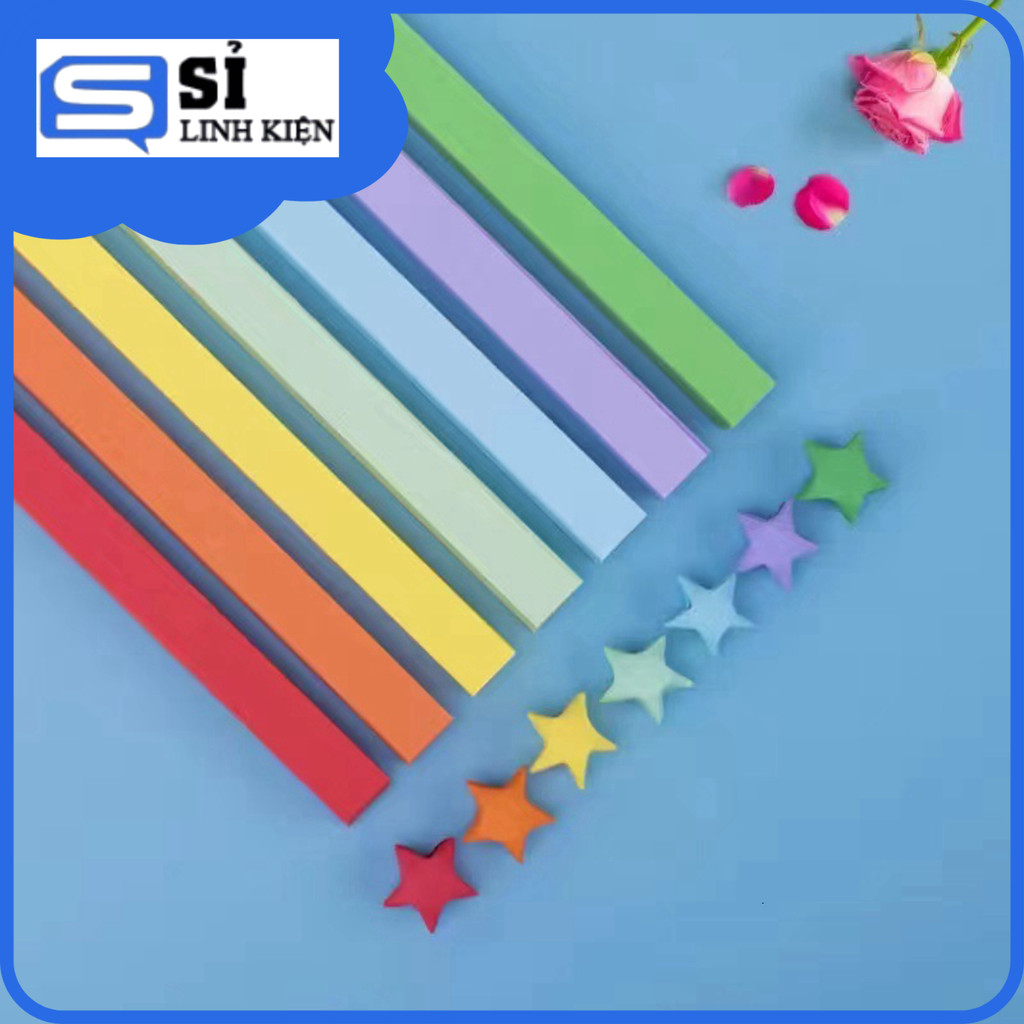 .🔥HOT🔥 Giấy mỹ thuật gấp sao tone gradient 120 l - 540 tờ, dùng làm lọ ước nguyện, bó hoa sao giấy