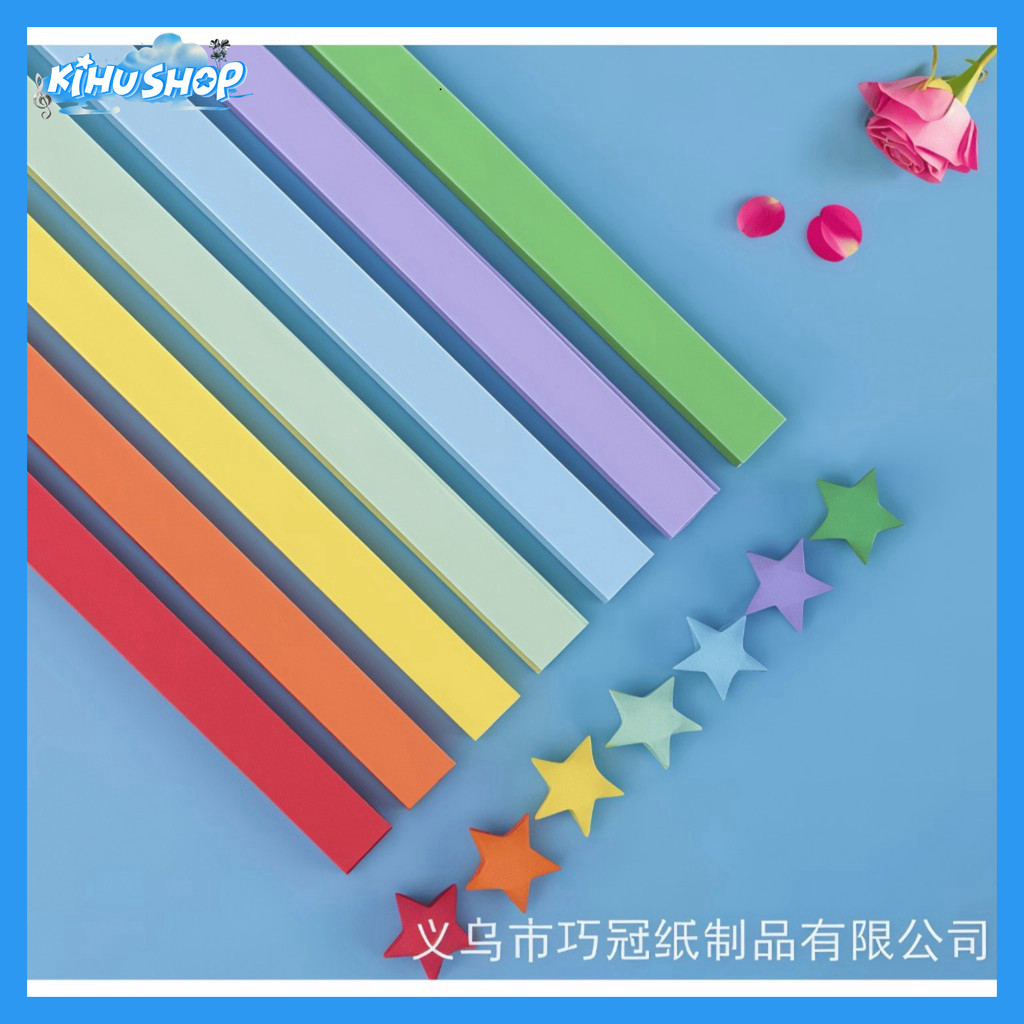 [KIHUSHOP] 540 Tờ Giấy Mỹ Thuật Origami Gấp Sao Nhiều Màu, Giấy Xếp Ngôi Sao Trang Trí Đồ Thủ Công
