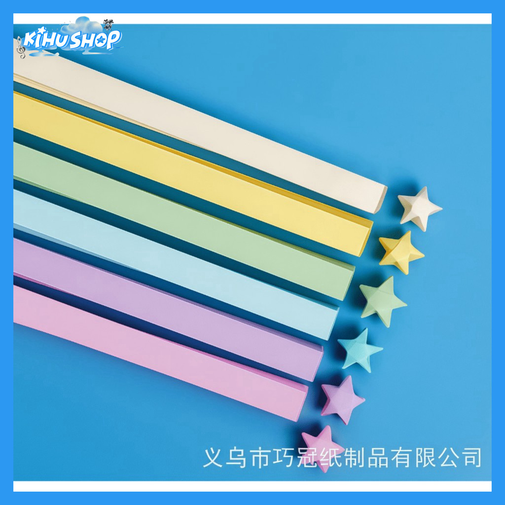 [KIHUSHOP] ComBO 540 Tờ Giấy Gấp Sao Giấy Xếp Sao Nhiều Màu Pastel, Giấy Mỹ Thuật Handmade Trang Trí