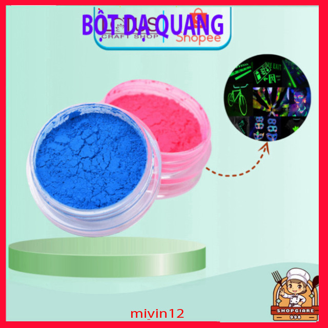 Bột dạ quang phát sáng huỳnh quang đa màu - LOTUS CRAFT SHOP