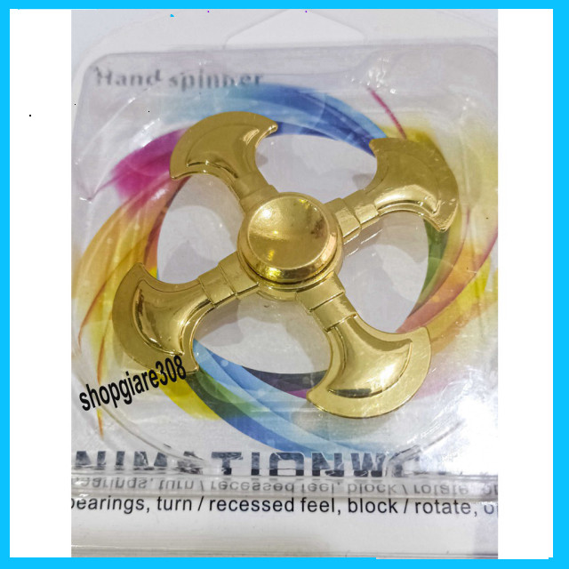 Con Quay Hand Fidget Spinner Kim Loại màu vàng loại đẹp- Con quay spinner
