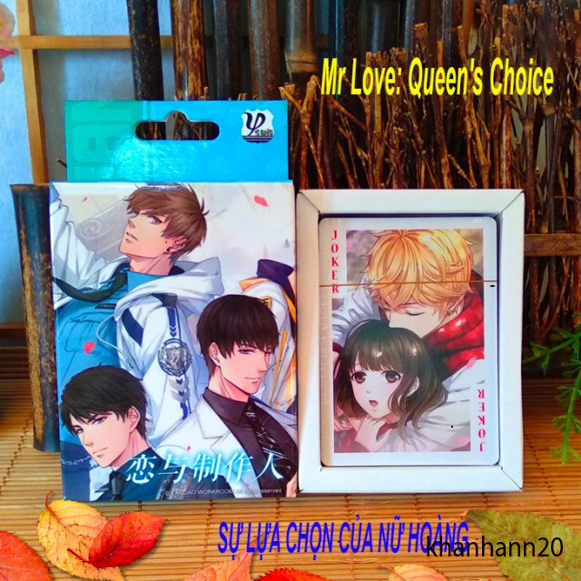 Bộ 54 lá bài poker Mr Love Queen’s Choice, in anime manga, dùng chơi và sưu tầm
