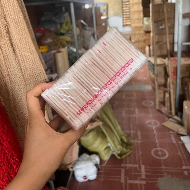 12 gói tăm bông pami hồng ,1 gói 80ps