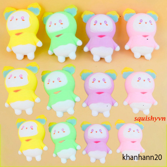 Đồ chơi stress Thỏ Molang mềm dẻo Squishy Mochi cute, xả căng thẳng hot trend