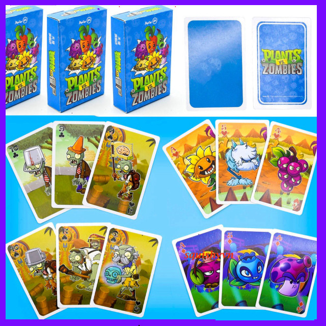 (5 phiên bản) Bộ 55 Thẻ Bài Trò Chơi Plants Vs Zombies