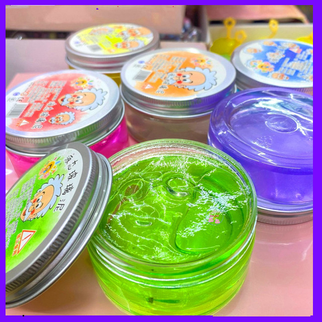 Đồ Chơi Hũ Slam 9 Màu Chất Nhờn Ma Quái Đeo Kính Squishy Hộp Đá Hương 200ML Cao Cấp