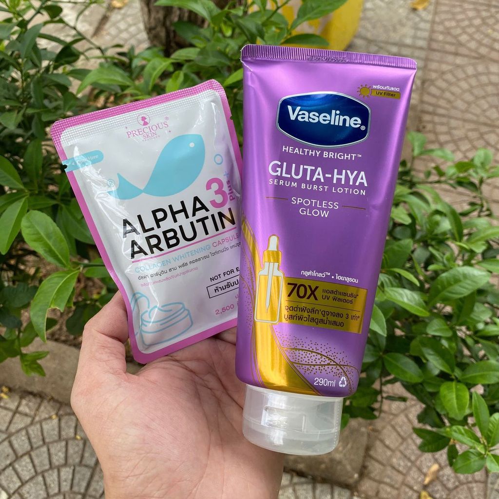[HÀNG NHẬP KHẨU CHÍNH HÃNG ] Dưỡng thể Vaseline Gluta Glow 70x tím thái lan