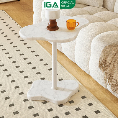 Bàn trà sofa hình đám mây mặt gỗ MDF hoạ tiết vân đá sang trọng IGA - GM226