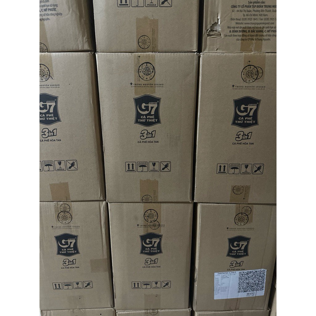 (DATE 4/28) 1 Thùng Cà phê Sữa G7 3in1 - Bịch 100 sticks 16gr - Thùng 5 bịch