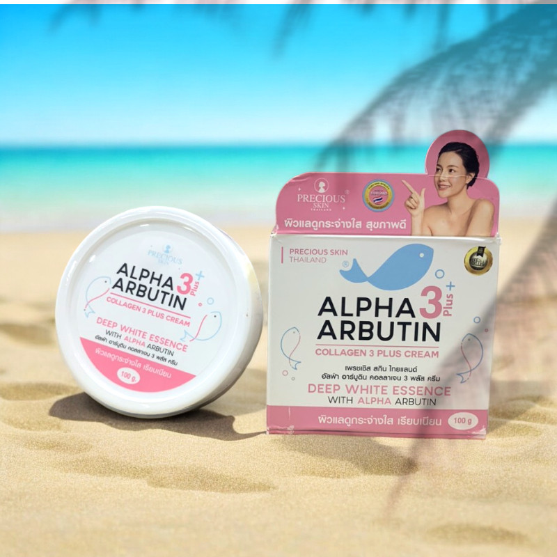 Kem Body Alpha Abutin Collagen 3 Plus Cream Precious Skin ThaiLand Chính Hãng 100g sẵn