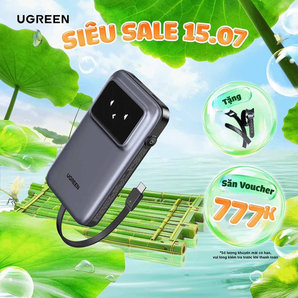 Pin sạc dự phòng 10000mAh-20000mAh Ugreen | Sạc nhanh 20W-30W | Chính hãng - Bảo hành 18 tháng 1 đổi