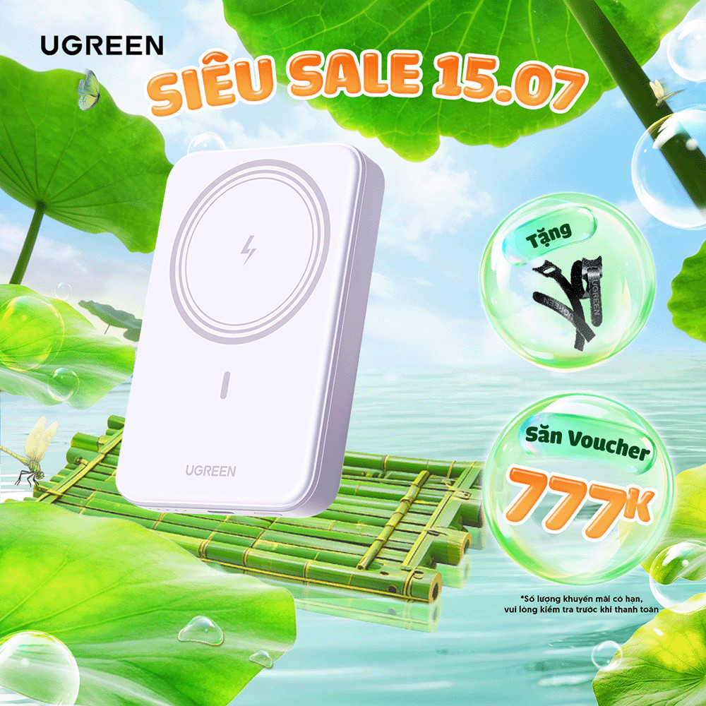 Pin sạc dự phòng không dây 5000mAh/10000mAh Ugreen PB561 | Sạc nhanh 20W | Bảo hành 18 tháng 1 đổi 1