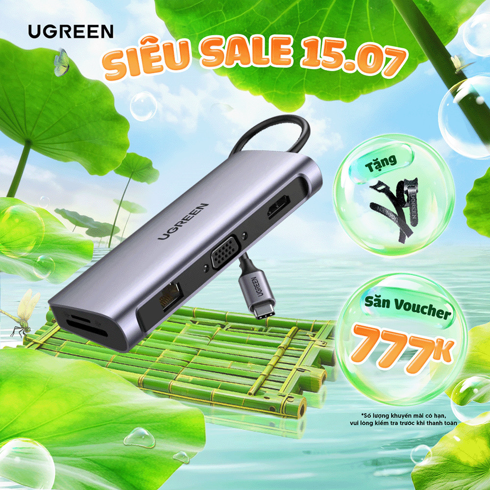 Bộ chuyển đổi đa năng UGREEN CM121 CM212 CM417 cho các thiết bị máy tính điện thoại hỗ trợ USB type 