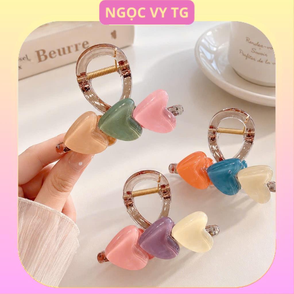 (CombO 3c) Kẹp tóc trái tim 3 màu dễ thương NGOCVYTG