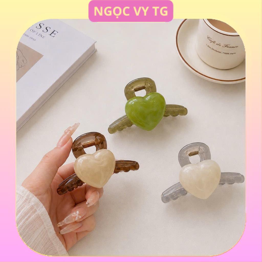 [Combo 3c] Kẹp tóc cỡ nhỏ hình trái tim cho nữ, phong cách dịu dàng NGOCVYTG