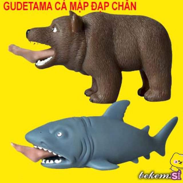 Đồ Chơi Bóp Hình Con CÁ MẬP ĐẠP CHÂN Squisy Gude Gudetama Con Chim Con Chim Con Chim Thò Chân Đạp