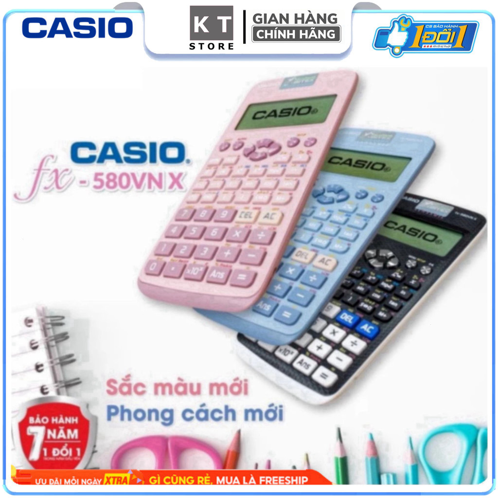 Máy Tính CASIO FX-580VN ( Đủ Màu ) - Hàng Mới Độ Chính Xác Cao - Máy Tính Giá Rẻ - Hàng Thái [ BH 24
