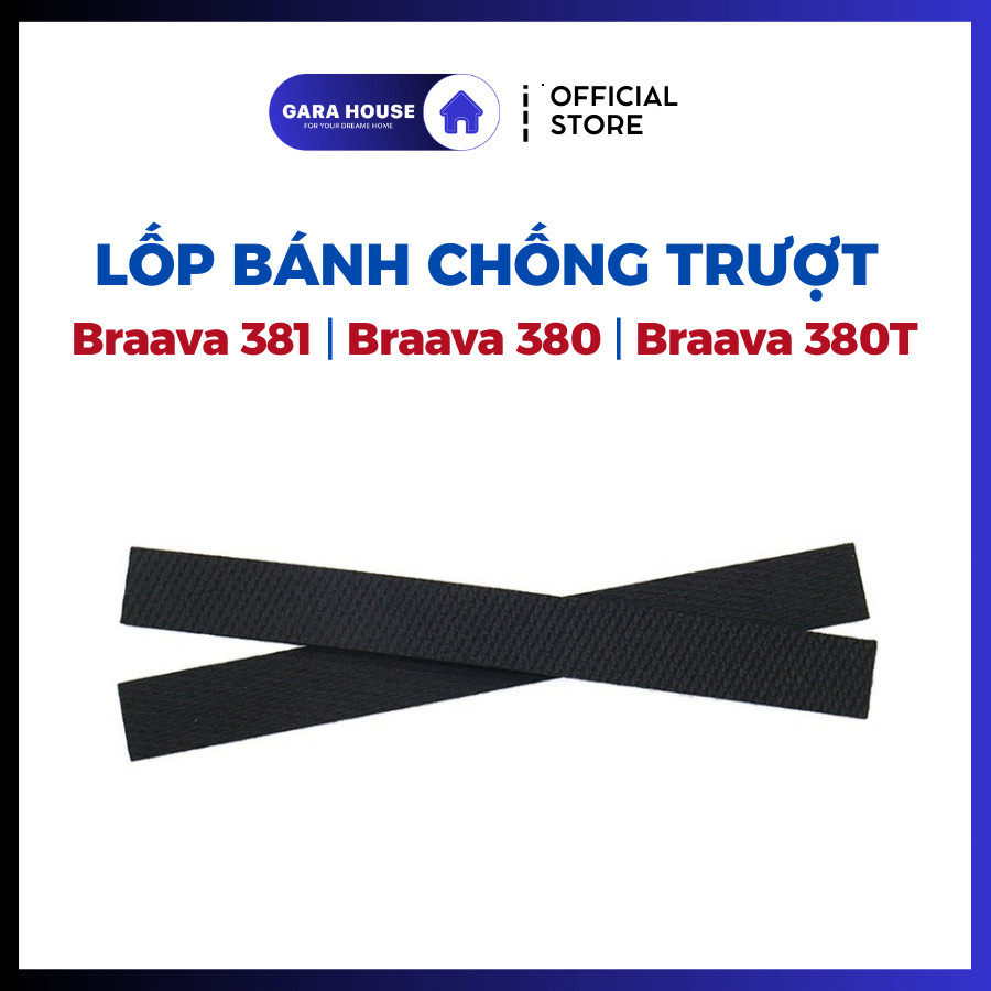 [Combo 2] Lốp bánh xe chống trượt robot iRobot Braava 380 / 381 _ Phụ kiện thay thế iRobot Braava .