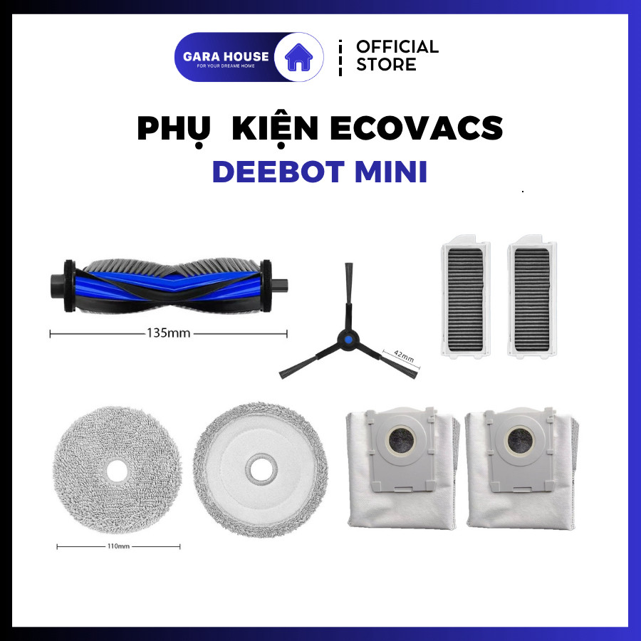 Phụ kiện Robot hút bụi Ecovacs Deebot Mini _ Phụ kiện thay thế Deebot Mini .