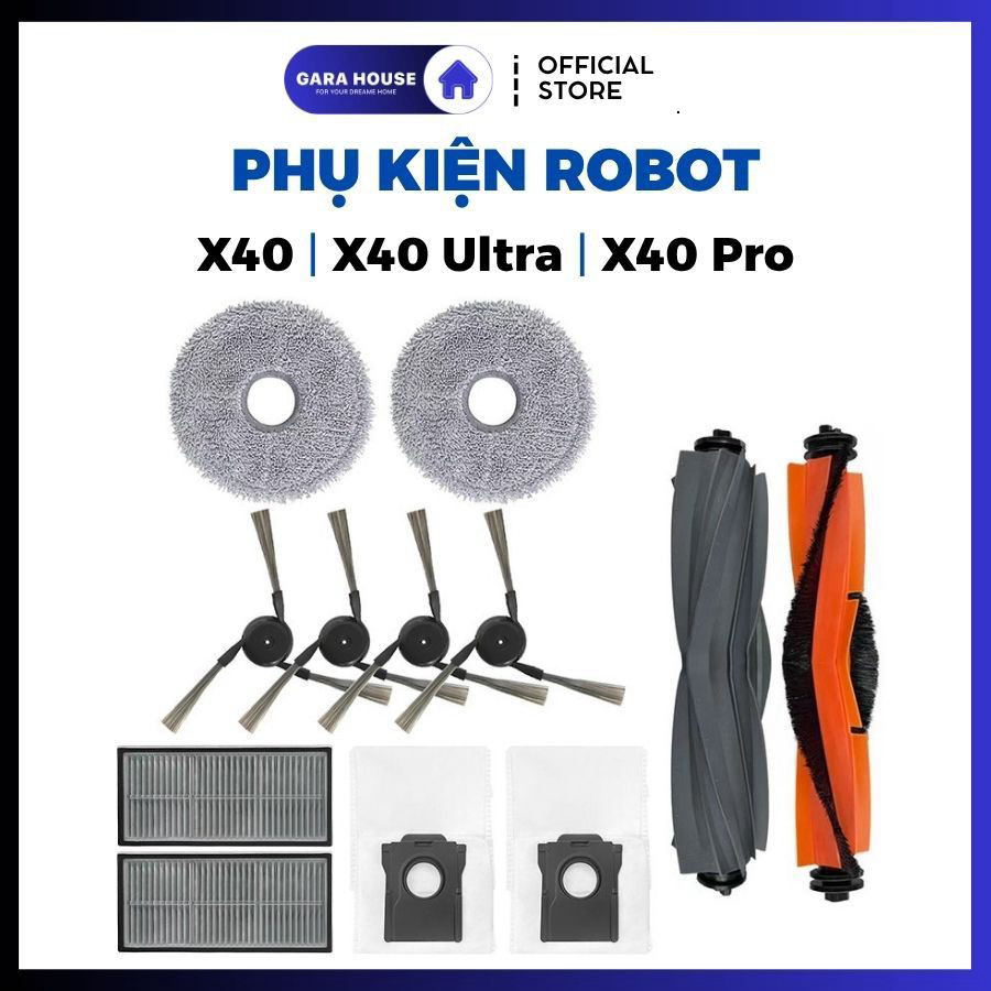 [Combo Phụ kiện] Dùng cho robot Dreami X40 Ultra Pro X40 Master S30 Pro Ultra L40 L50 - Mi M40