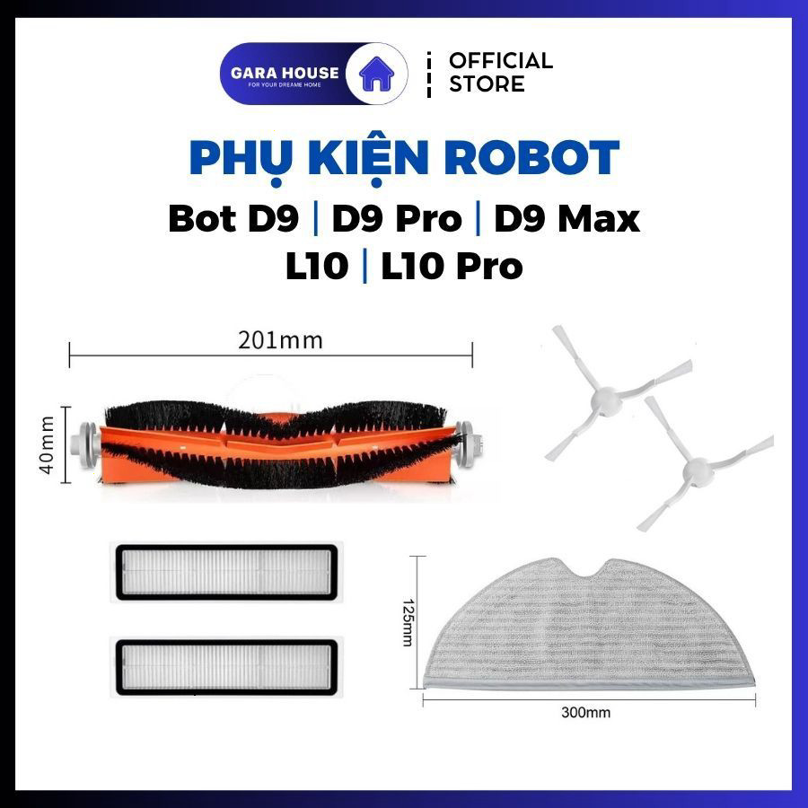 [Combo] Tương thích Robot Mi Bot D9 D9 Pro D9 Max L10 L10 Pro L600 _ Thay thế .