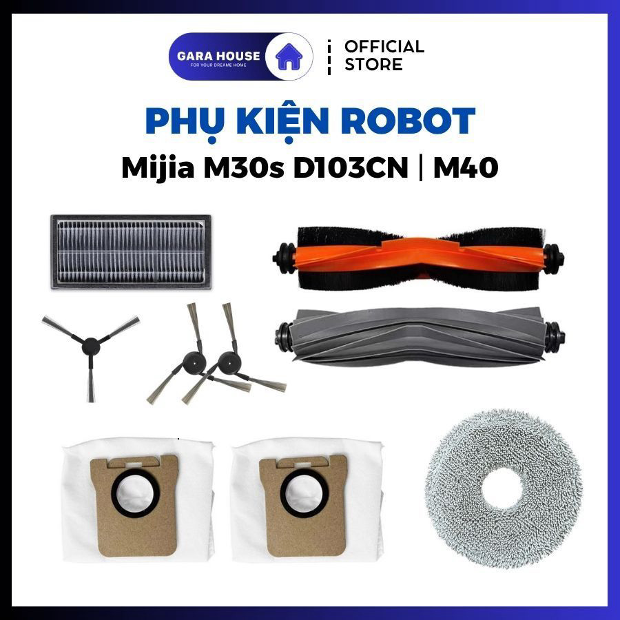 [Combo] Dùng cho robot hút bụi Mi M30S D103CN - Mi M40 D110CN_ Mi H40 D101CN .
