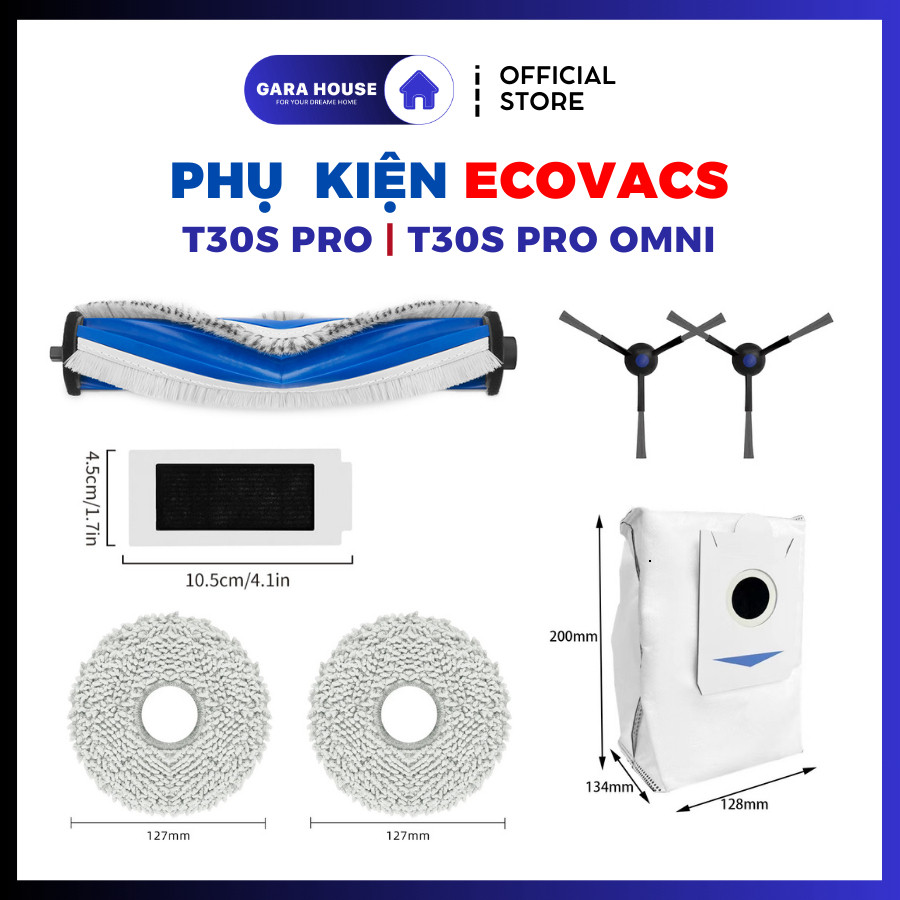 [Combo Tiết Kiệm] Phụ kiện Robot Ecovacs T30s, T30s Combo, T30s Pro 2025, T30s Pro Omni .