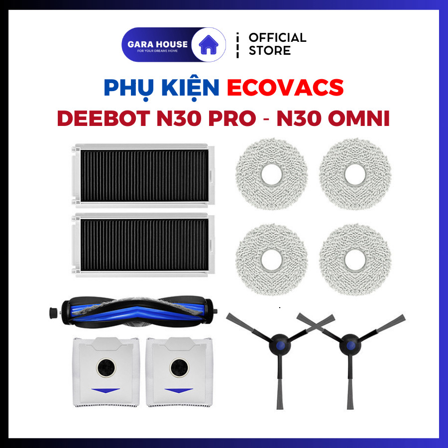 [Combo Tiết Kiệm] Tương thích phụ kiện Ecovacs N30 Pro Omni - Deebot N30, N30 Plus _ OEM .