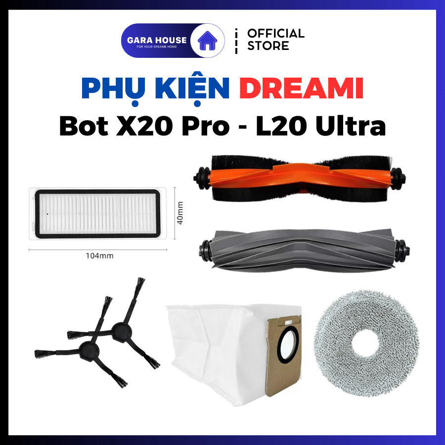 Phụ kiện Robot hút bụi Dreame X20 Pro Dreame L20 Ultra L20 Pro L20s Ultra_ Thay thế .