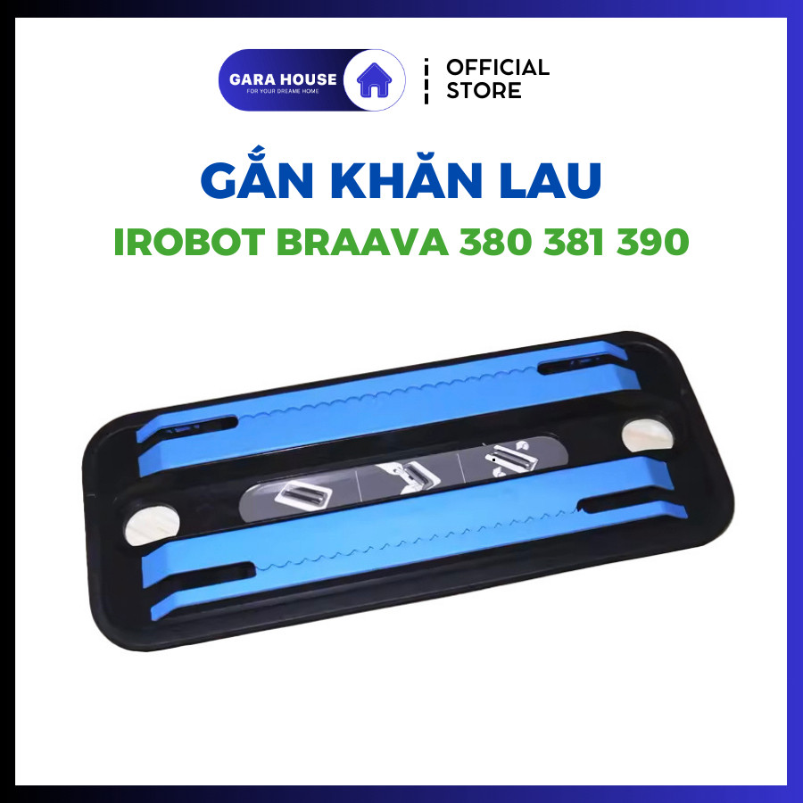 Gắn khăn lau khô Robot lau nhà iRobot Braava 380 380T 380J 381 390 .