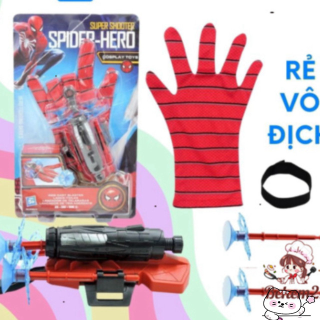 Găng Tay Người Nhện Đồ Chơi Cho Bé - Găng Tay Spiderman Có Nỏ Bắn - Thư Viện Đồ Chơi