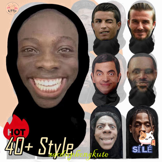 Mặt Nạ Cosplay 3D Phối Ánh Ngộ Nghĩnh Cho Ronaldo, Messi, Mr. Bean, Jason Statham