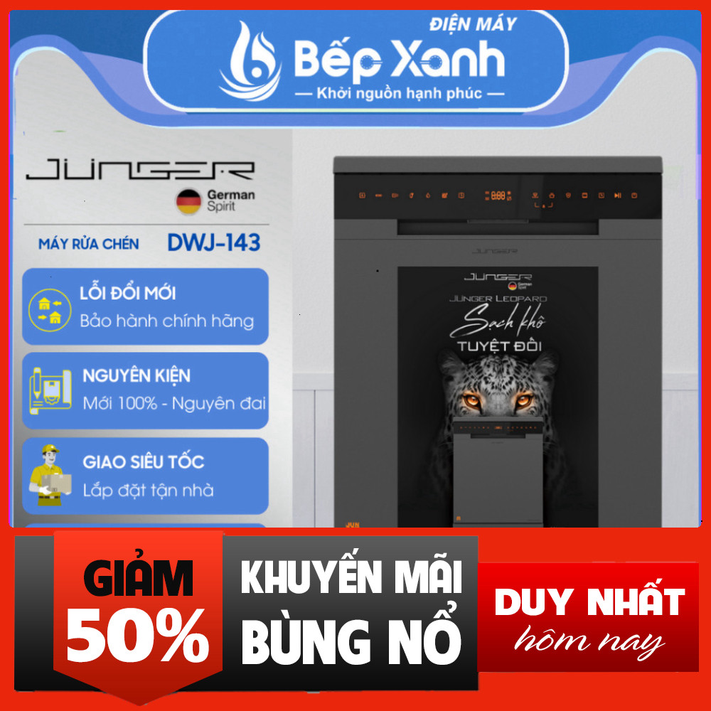 Nhắn shop đặt hàng  Máy Rửa Chén Bát Junger Leopard DWJ-143 15 Bộ Tính Năng Sạch Khô Mực Tích Cấp .