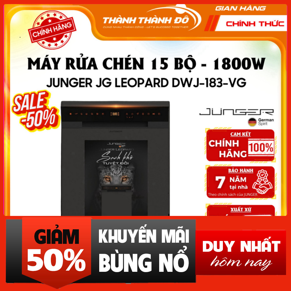Nhắn shop đặt hàng  Máy Rửa Chén JUNGER Leopard 15 Bộ Tiệt Trùng UV Giúp rửa sạch, diệt khuẩn và tiế